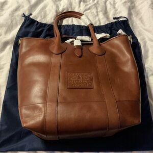 Polo Ralph Lauren Tan Leather Tote Bag